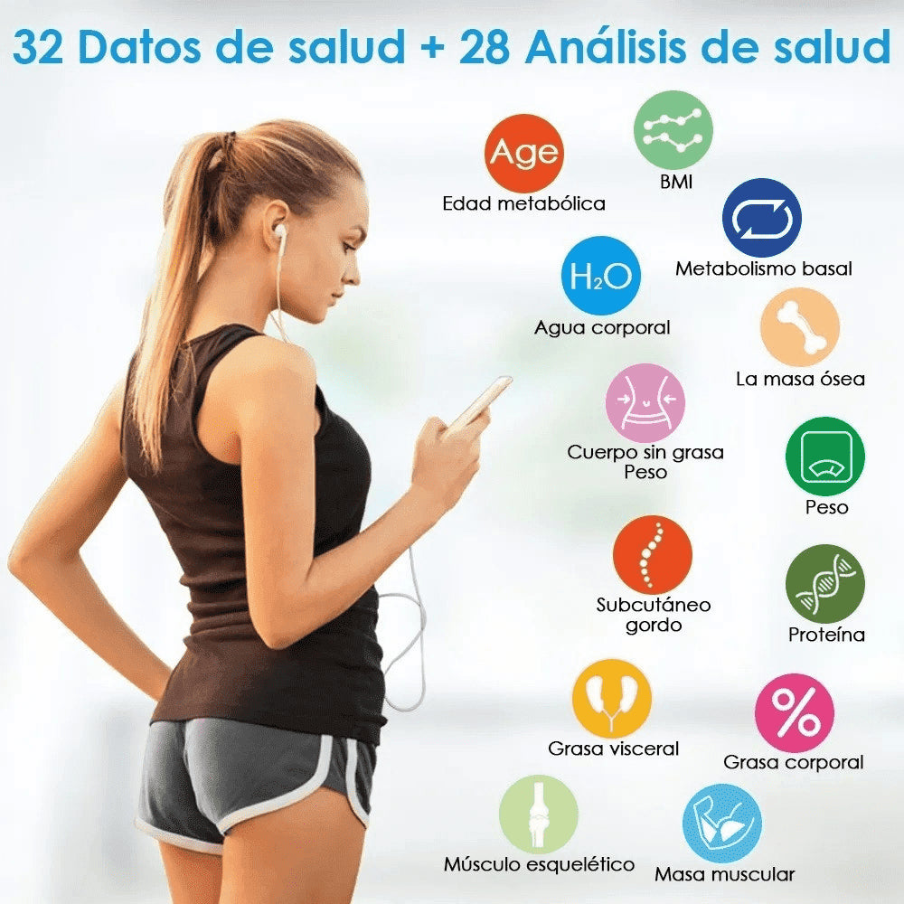 Báscula digital inteligente Bluetooth ⭐⭐⭐⭐⭐