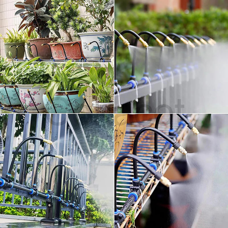 Goteo Riego Equipo con 360° Flexible Manguera