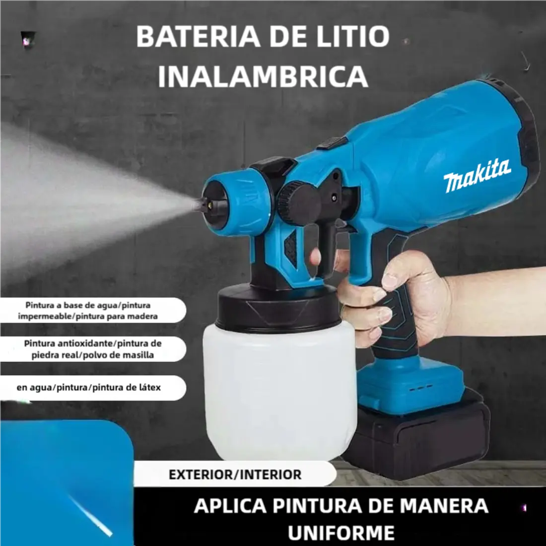 PaintPro® Pulverizador de pintura eléctrico inalámbrico