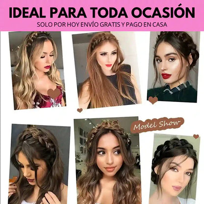 Peluca Glam Head™ con Diadema | Cabello perfecto en segundos, sin esfuerzo ni calor.