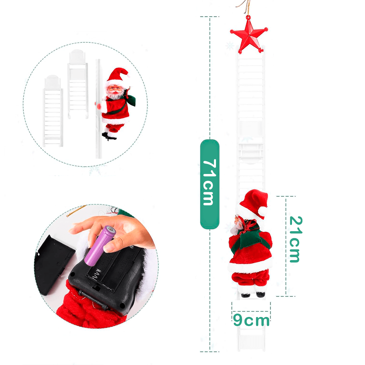 ¡Decora tu Navidad con este Combo de Papá Noel en Movimiento!