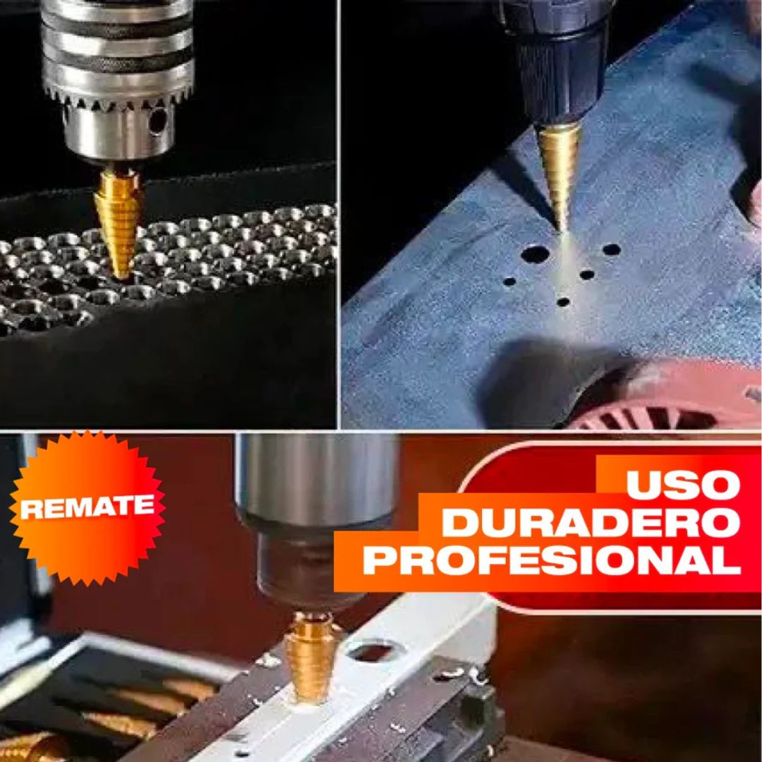 SET DE 6 BROCAS ESCALONADAS DE TITANIO