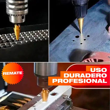 SET DE 6 BROCAS ESCALONADAS DE TITANIO
