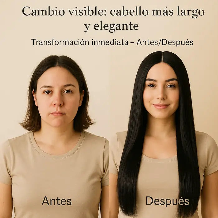 Peluca Seda Japonesa™ - Cabello liso, brillante y natural en segundos.