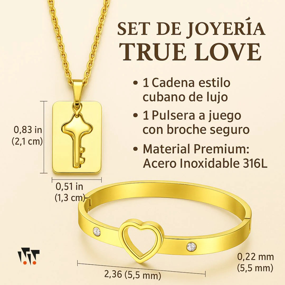 Set de Joyería TRUE LOVE™ – Brillo que Acompaña tu Estilo
