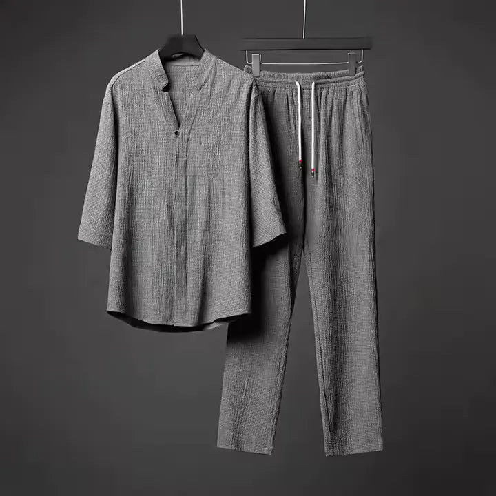 Conjuntos de lino de dos piezas para hombre