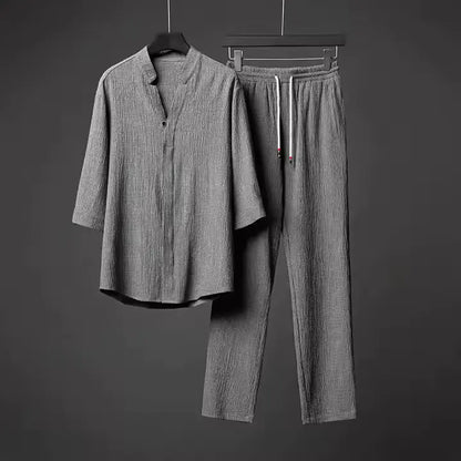 Conjuntos de lino de dos piezas para hombre