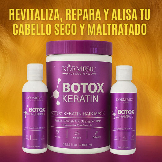 💖 Combo Capilar Botox Kormesic — Cabello suave, brillante y sin frizz desde la primera aplicación.