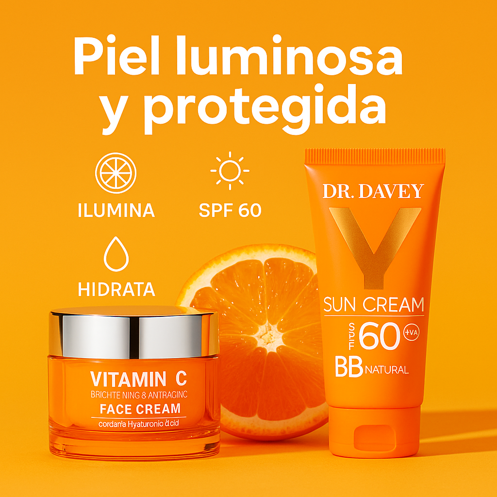 Kit Radiante DR. DAVEY – Piel luminosa, protegida y sin esfuerzo