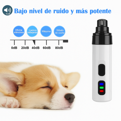 SilentGrind Pro® Amoladora de uñas eléctrica recargable por USB para mascotas