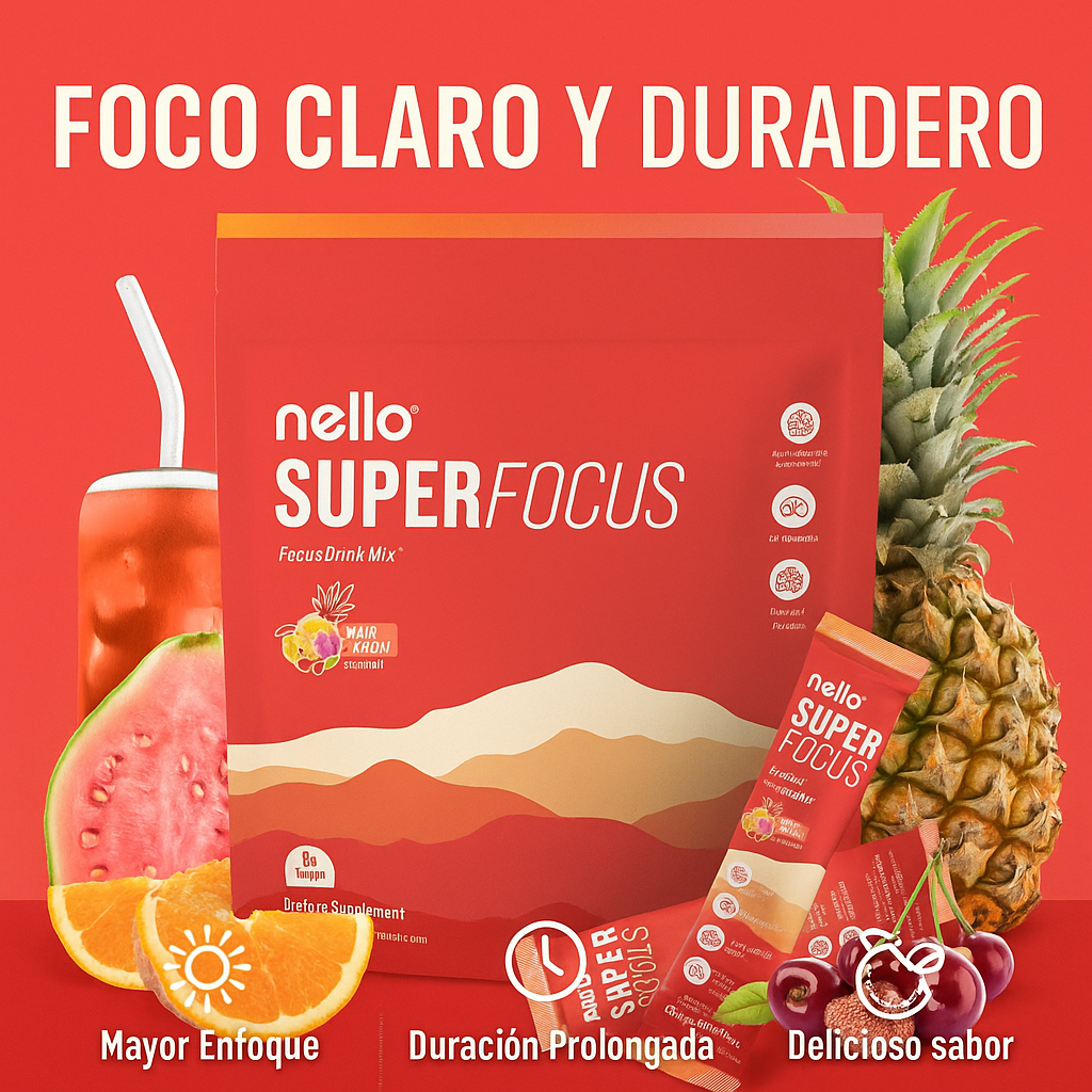 SUPERFOCUS™ – Enfoque y Energía Limpia en Cada Vaso