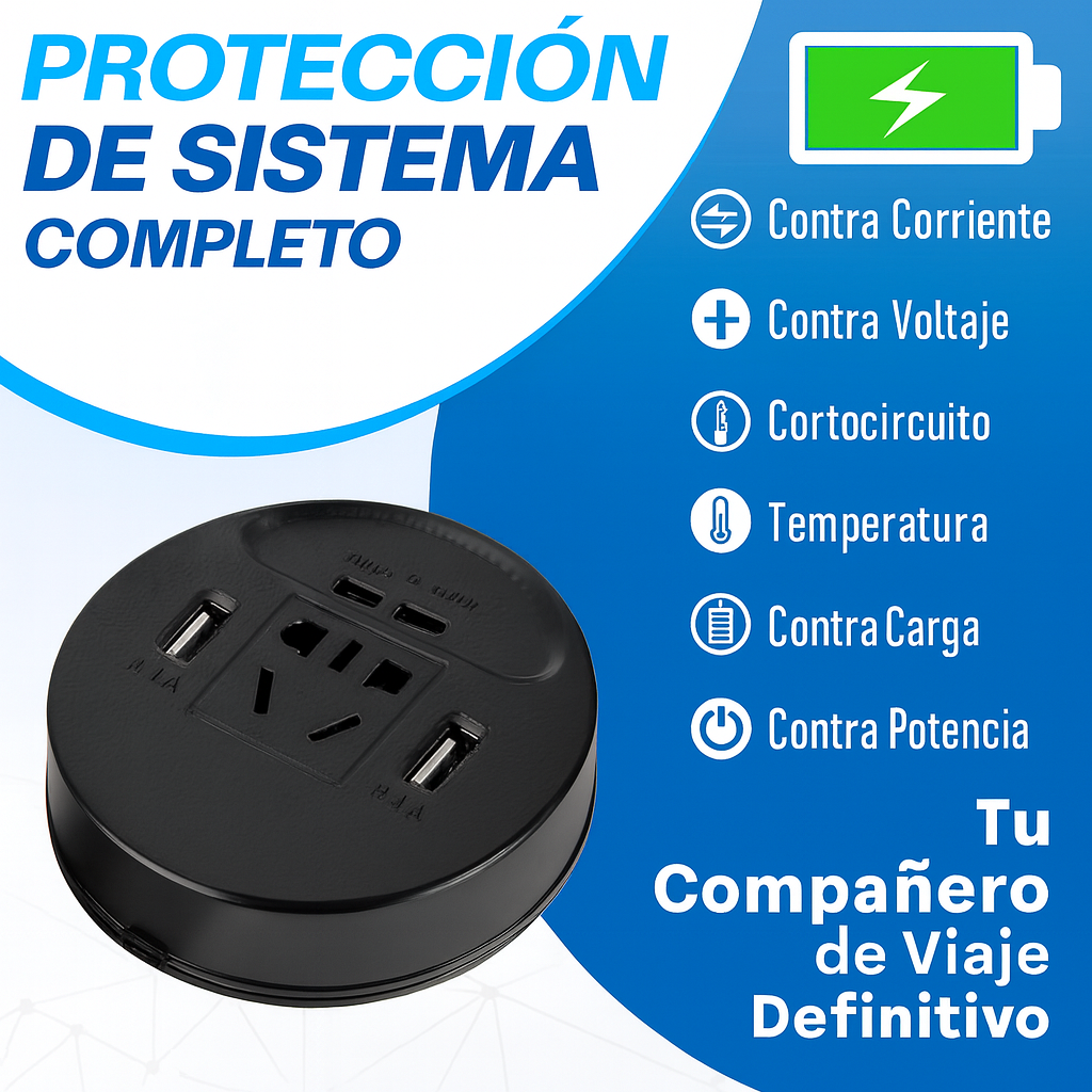 Inversor Multitoma VoltEdge 220 Pro™ | Convierte la energía de tu carro en 110 V reales