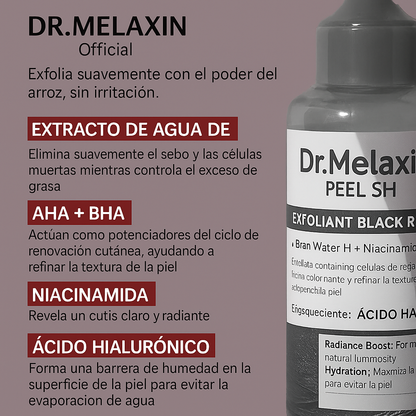 Drmelaxin Ampolla Rice Black Rice - Exfoliación suave para revelar piel luminosa