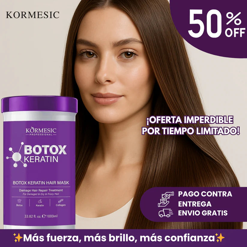 💖 Combo Capilar Botox Kormesic — Cabello suave, brillante y sin frizz desde la primera aplicación.