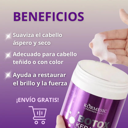 💖 Combo Capilar Botox Kormesic — Cabello suave, brillante y sin frizz desde la primera aplicación.