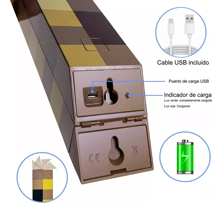 Lumicraft – Antorcha Mágica Estilo Minecraft