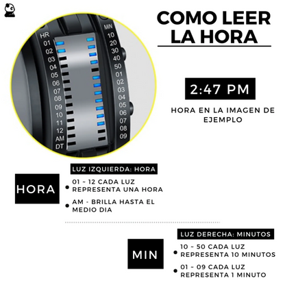 Reloj Binario LED Futurista - único, moderno y lleno de personalidad.