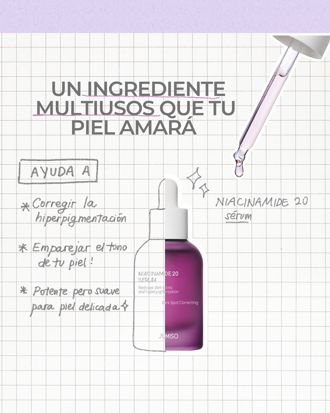 Sérum con 20% Niacinamida – Tono más uniforme y piel con mejor apariencia