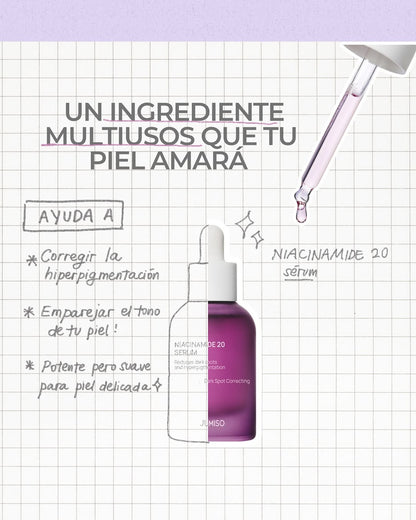 Sérum con 20% Niacinamida – Tono más uniforme y piel con mejor apariencia