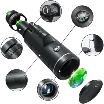 VISIONIC® Telescopio monocular con zoom de 100x