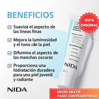 NIDA™️ – Crema Coreana con Niacinamida y Péptidos, Ilumina, Hidrata y Rejuvenece tu Piel