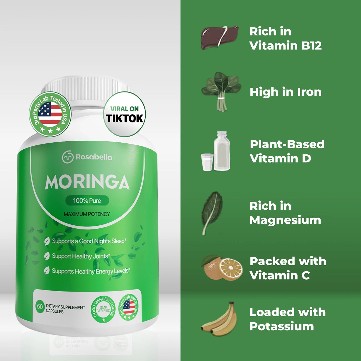 Moringa 100% Pura Rosabella – Bienestar Natural Para Tu Día